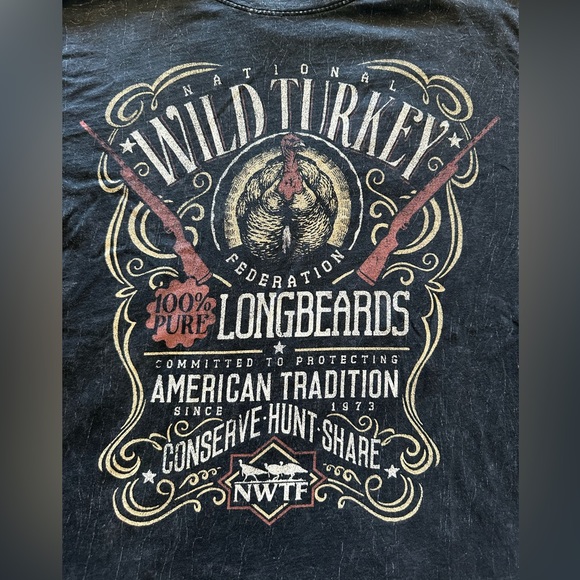 EUC XL Affliction National Wild Turkey Federation T-Shirt Longbeards - Picture 2 of 6